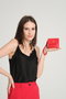 Zoozie Bags Cartera Mujer Mini Best Roja Piel PU